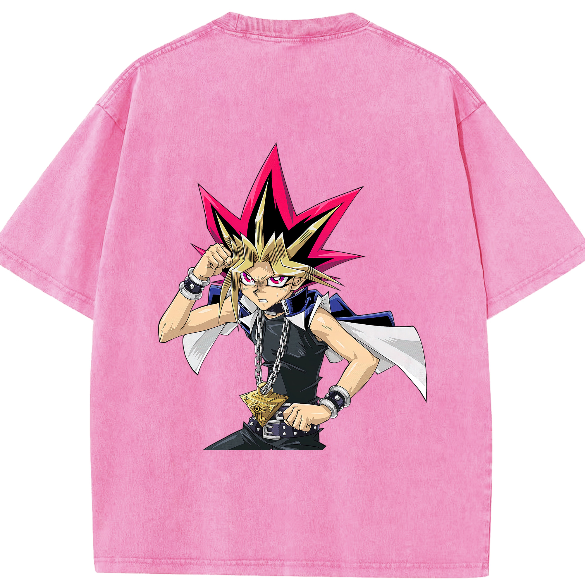（画像用） 遊☆戯☆王 Yu-Gi-Oh! 綿100% ヴィンテージ風 半袖Tシャツ（背面プリント）